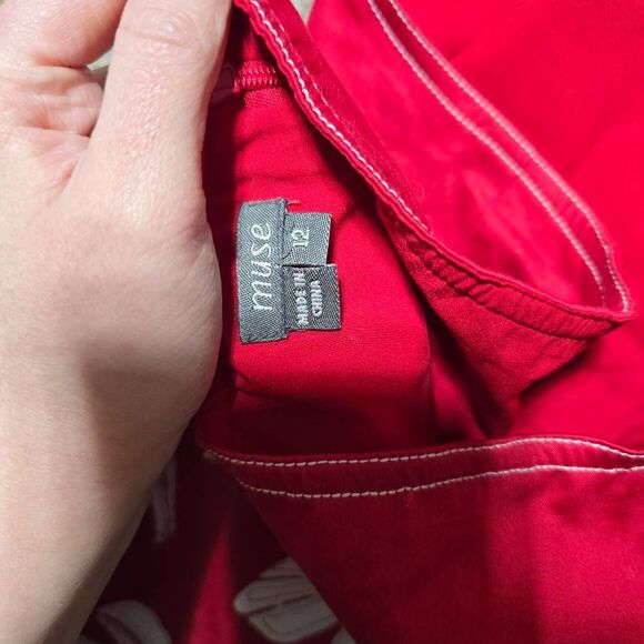 Muse Vintage Y2K Red Hawaiian Halter Midi Dress - Picture 6 of 6